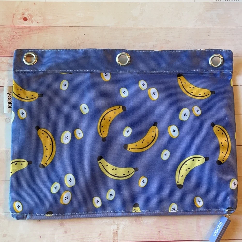 Yoobi Deep Periwinkle & Bananas Case & Coin Pouch